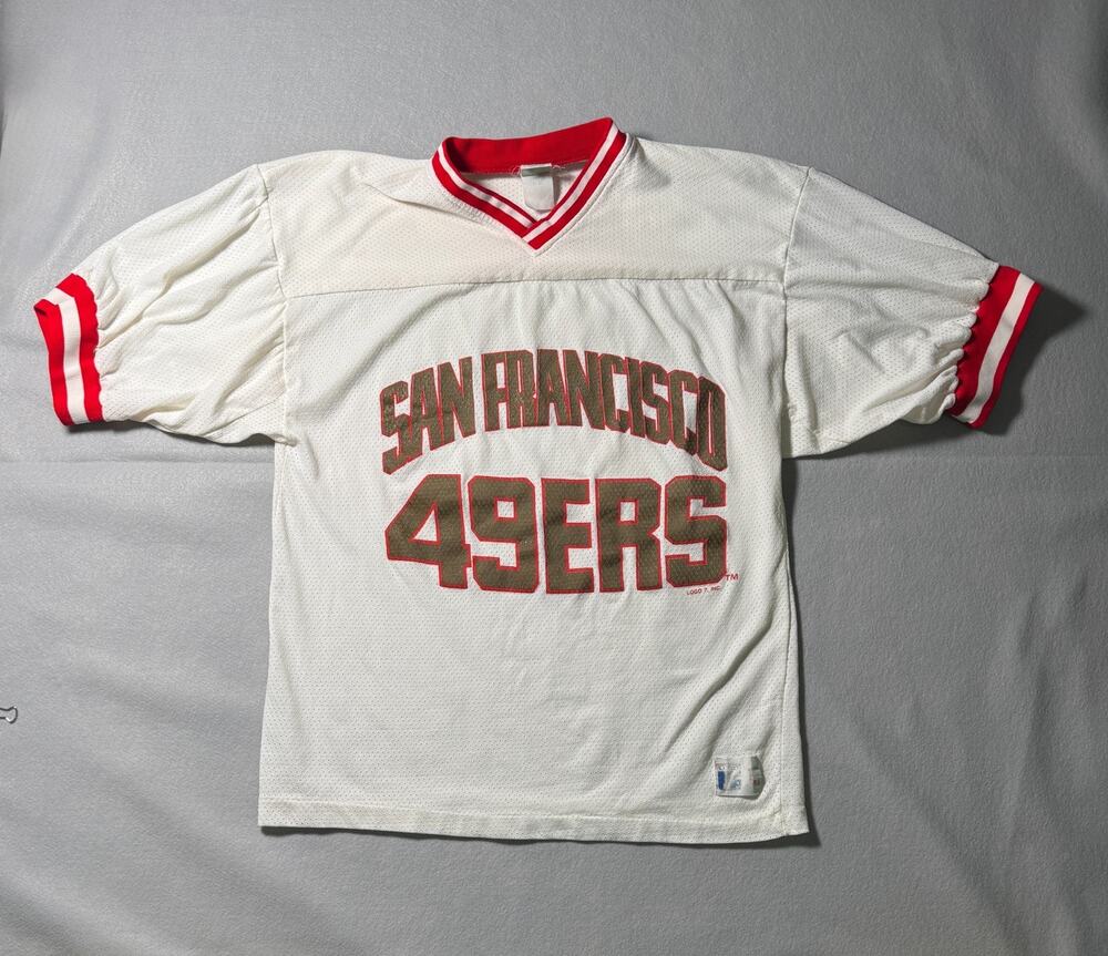 San Francisco 49ers VTG Vintage Jersey Logo 7 80s 90s Size Large